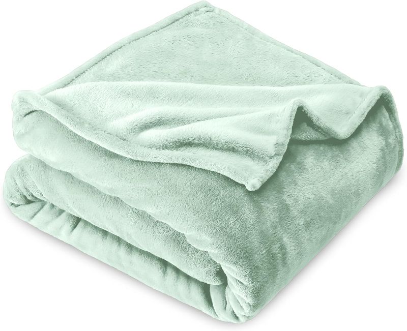 Photo 1 of 
Bare Home Fleece Blanket - Twin/Twin Extra Long Blanket - Spring Mint - Lightweight Blanket for Bed, Sofa, Couch, Camping, and Travel - Microplush