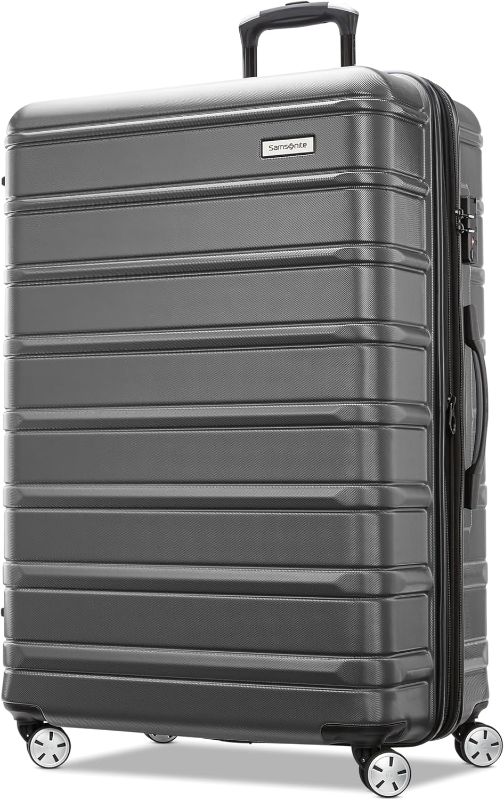 Photo 1 of 
Samsonite Omni 2 Hardside Expandable Luggage with Spinner Wheels, Solid Charcoal, Checked-Large 28-Inch