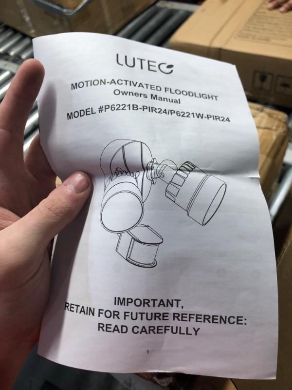 Photo 3 of **READ NOTES**LUTEC Shrimp P6221B-PIR24 2000 Lumen 18 Watt 26 LED Motion Activated Integrated Dual-Head Floodlight Outdoor, IP54 Waterproof Exterior Security Wall Light for Patio, Garden, Yard-Black