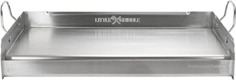 Photo 1 of 
LITTLE GRIDDLE 100% Stainless Steel Griddle with Even Heat Cross Bracing and Removable Handles - For Grills, Camping, Tailgating