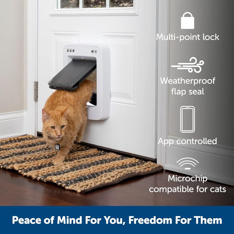 Photo 1 of ***USED - MISSING PARTS - SEE COMMENTS***
Bundle of PetSafe SmartDoor Connected Pet Door & Power Adaptor - Selective Entry and Exit for Dogs and Cats - App Enabled Pet Door, Smartphone Controlled, Custom Schedules, Multiple Pets - Large Power Adapter Larg