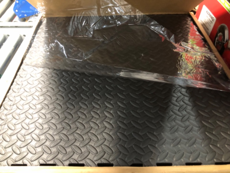 Photo 2 of ***DAMAGED - SLASHED - SEE PICTURES***
Interlocking Foam Tiles ½-inch Thick Exercise Mat - Soft Supportive Cushion for Exercising or Gym Equipment Floor Protection - SciencePurchase 2 Foot x 2 Foot, 6 Tiles