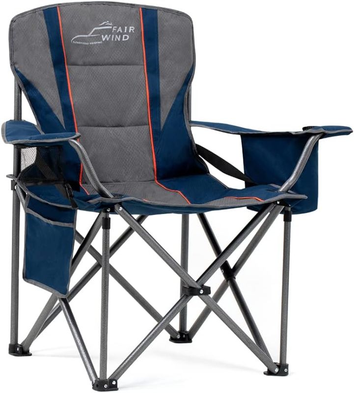 Photo 1 of (used item)2 Pack Oversized Fully Padded Camping Chair with Lumbar Support