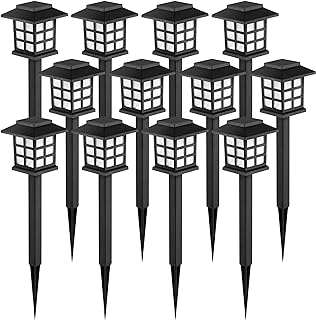 Photo 1 of (READ FULL POST) GIGALUMI Solar Outdoor Lights,12 Pack LED Solar Lights Outdoor Waterproof, Solar Walkway Lights Maintain 10 Hours of Lighting for Your Garden, Landscape, Path, Yard, Patio, Driveway