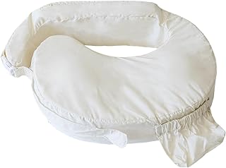 Photo 1 of (READ FULL POST) My Brest Friend Deluxe Organic Nursing Pillow 100% Organic Cotton Slipcover Ergonomic Breastfeeding Pillows Supports Both Mom and Baby Breastfeeding Essentials Handy Side Pocket Cream
