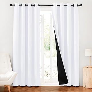 Photo 1 of **STOCK IMAGE IS A REFERENCE ONLY**  white blackout curtain