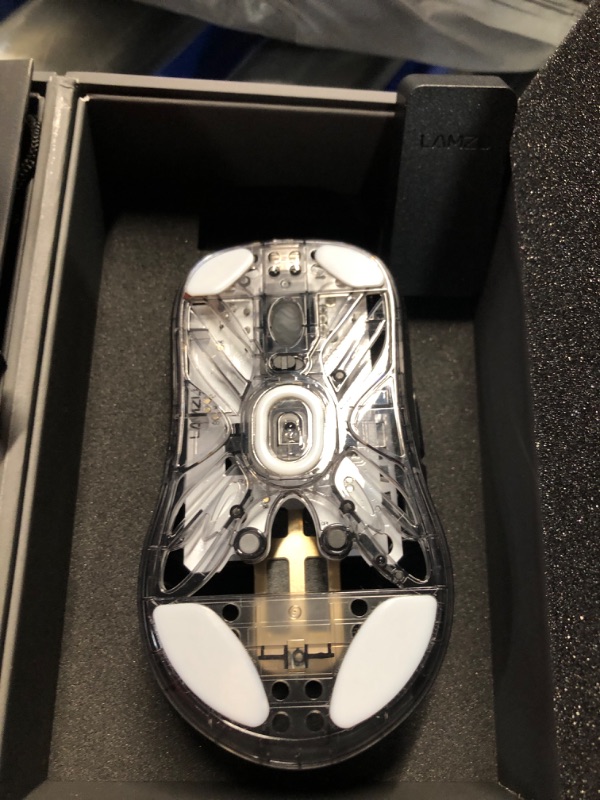 Photo 3 of Lamzu Atlantis OG V2 4K Wireless Gaming Mouse, Ultra Lightweight 57g, 26000 DPI, Symmetrical, Mechanical Switch, Silver TTC Encoder, PAW3395 Sensor, MCU Nordic 52840-4K Dongle Included