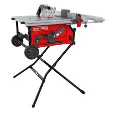 Photo 1 of ***(MISSING PARTS)***
 CRAFTSMAN 10-in 15-Amp 120-Volt Corded Portable Benchtop Table Saw with Folding Stand
