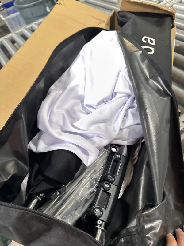 Photo 1 of **USED READ NOTES**Projector Screen and Stand, 150'' Upgraded Large Projection Screen Anti Crase Foldable with Carry Bag for Party Outdoor Movie Nights, Film Festivals, Business Presentations, Meetings, Home Screen-150ST