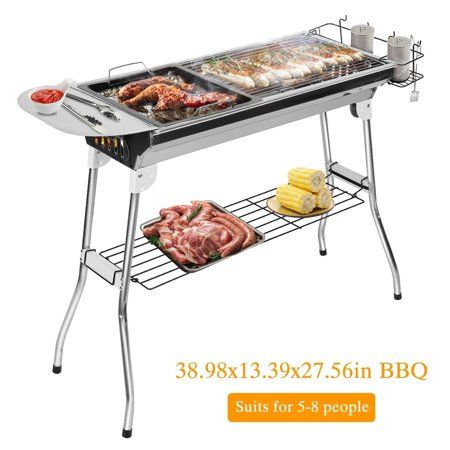 Photo 1 of (used)(see all images)LakeForest Portable Charcoal Barbecue Grill Foldable Stainless Steel BBQ Grill 25.79 X 11.61in
