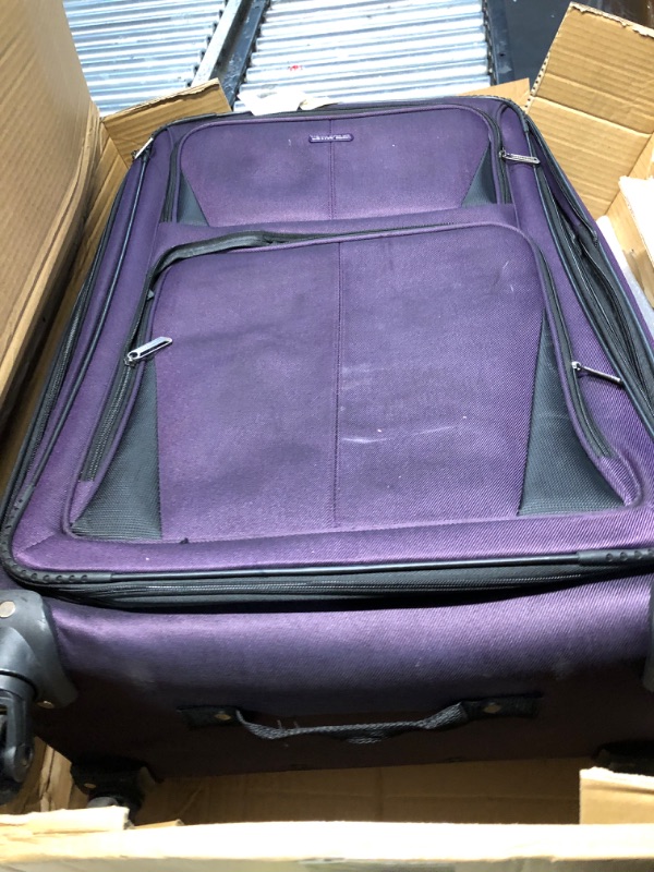 Photo 2 of ***HEAVILY USED AND DIRTY - SEE PICTURES***
U.S. Traveler Aviron Bay Expandable Softside Luggage with Spinner Wheels, Purple, 30-Inch