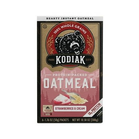 Photo 1 of ***BEST BY July 13 2024***Kodiak Cakes Strawberries & Creme Oatmeal Packets 10.58 Ounces 6 per Case