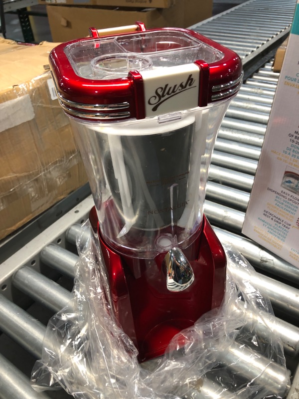 Photo 1 of (READ FULL POST) Nostalgia Frozen Drink Maker and Margarita Machine for Home - 32-Ounce Slushy Maker with Stainless Steel Flow Spout - Easy to Clean and Double Insulated - Retro Red 32-Ounce Frozen Drink Maker Retro Red
