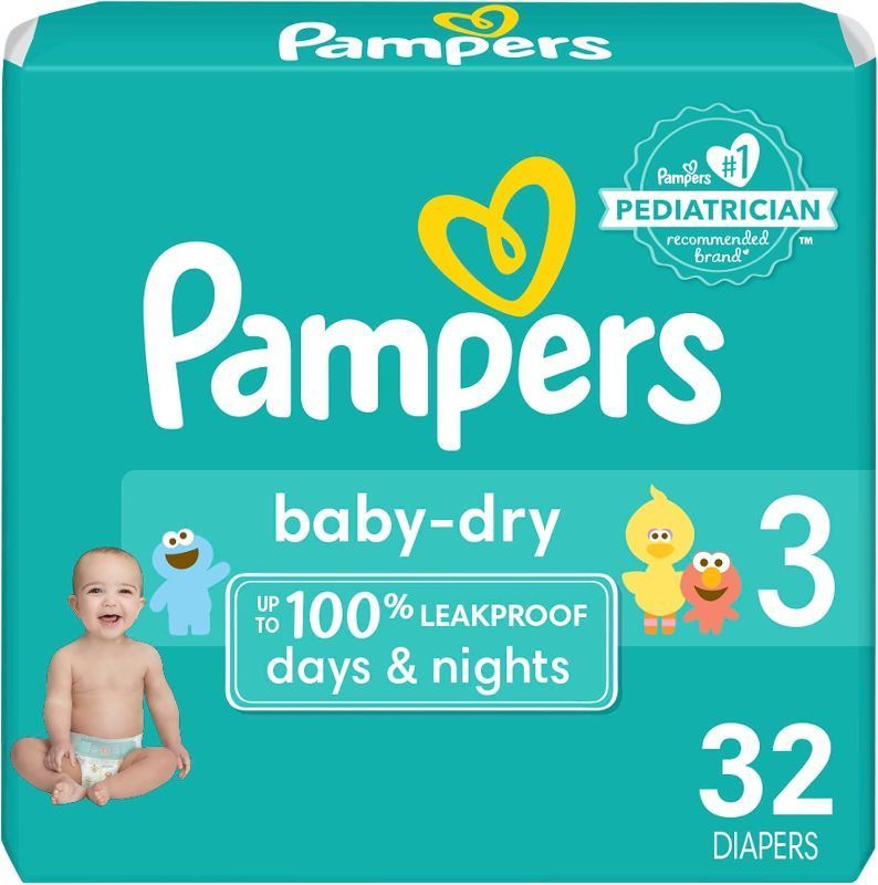 Photo 1 of ***STOCK PHOTO REFERENCE ONLY***
Pampers Swaddlers Diapers - Size 3, 56 Count, Ultra Soft Disposable Baby Diapers