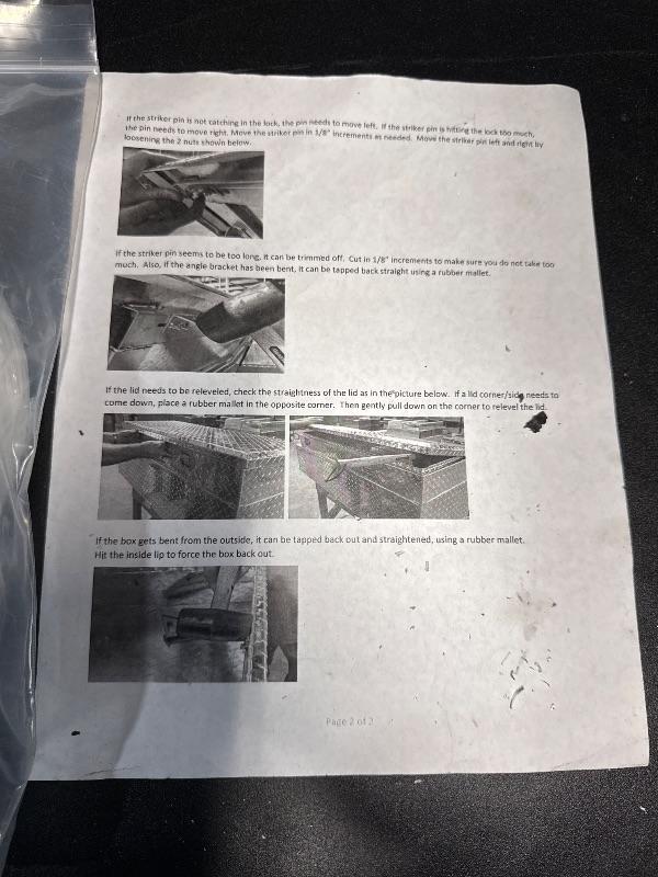 Photo 11 of ***LID WILL NOT STAY CLOSED WILL NEED TO BENT BACK WITH RUBBER MALLET****
 RDS MFG INC Aux.Combo Fuel and Tool, 60 Gal