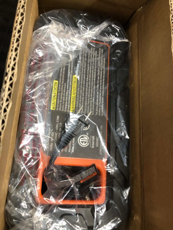 Photo 2 of ***FACTORY SEALED***BLACK+DECKER BC15BD Fully Automatic 15 Amp 12V Bench Battery Charger/Maintainer with 40A Engine Start, Alternator Check, Cable Clamps 15 Amp Charger