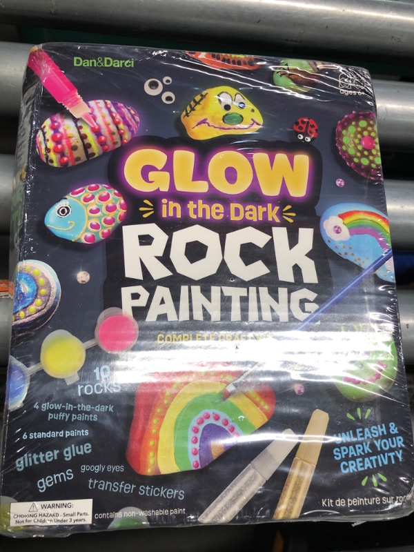 Photo 2 of ***FACTORY SEALED***Kids Rock Painting Kit - Glow in The Dark - Arts & Crafts Easter Gifts for Boys and Girls Ages 4-12 - Craft Activities Kits - Creative Art Toys for 4, 5, 6, 7, 8, 9, 10, 11 & 12 Year Old Kids