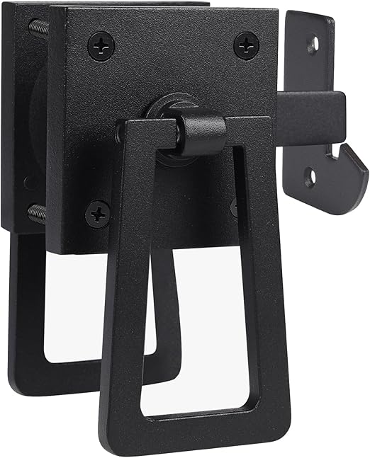 Photo 1 of ***CHECK CLERK NOTES*** BARNSMITH Heavy Duty Gate Latch, Double Side Gate Latches, Matte Black Fence Latch, Garden Door Latch, Pool Gate Latch