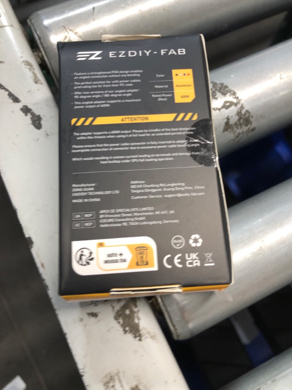 Photo 3 of ***FACTORY SEALED***EZDIY-FAB PCIe 5.1 Adapter - 600W 12+4pin,16pin 12VHPWR GPU Power Connector,12V-2x6 GPU Adapter,90 Degree Right Angle - Compatible with RTX 3090Ti, 4070Ti, 4080, 4090 GPU - STD Type, Red, 1 Pack