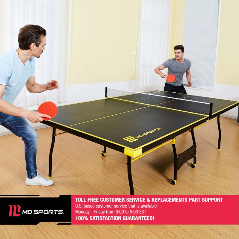 Photo 1 of ***FACTORY SEALED*** MD Sports Official Size 2-piece Table Tennis Table with Table Cover
