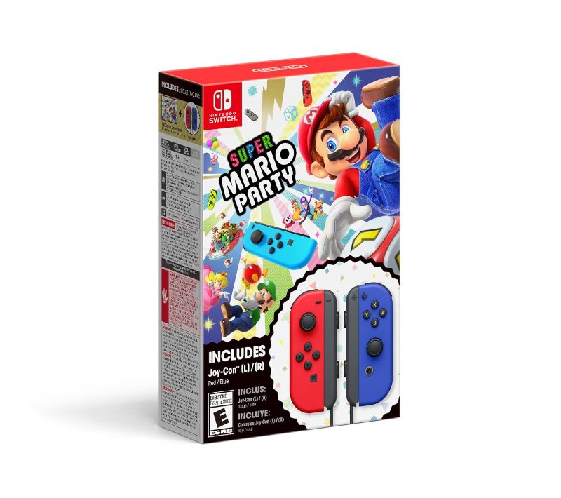 Photo 1 of ***controllers only, no game***Super Mario Party™ + Red & Blue Joy-Con™ Bundle

