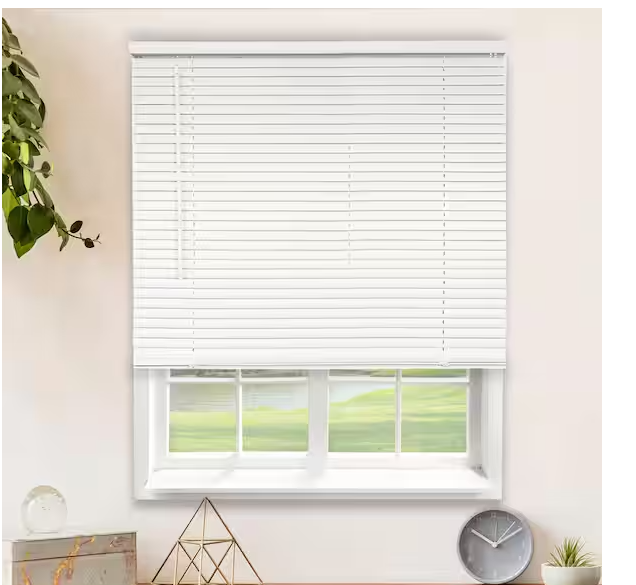 Photo 1 of *MISSING HARDWARE*
Chicology
White Cordless Room Darkening Vinyl Mini Blind with 1 in. Slats 60 in. W x 60 in. L