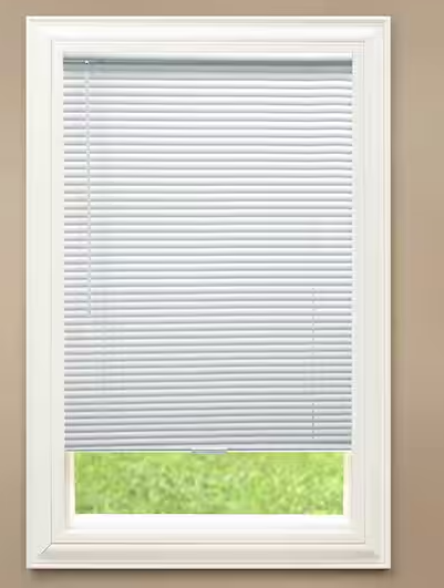 Photo 1 of ** REFERENCE PHOTO**
White Cordless Room Darkening Vinyl Mini Blind with 1 in. Slats 60 in. W x 36 in. L