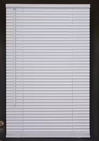 Photo 1 of (READ FULL POST) Magne Blind White Cordless Room Darkening Magnetic Mini Blinds with 1 in. Slats - 25 in. W x 42 in. L