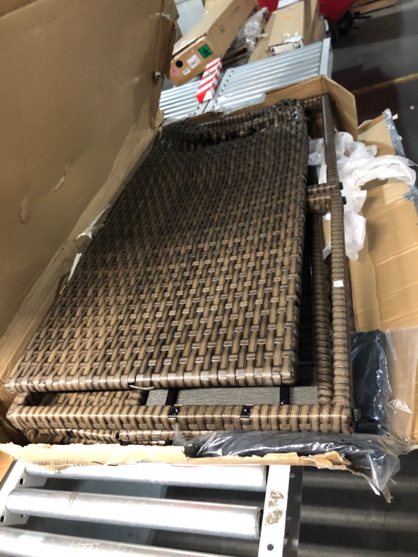 Photo 1 of ***USED - DAMAGED - MISSING PARTS - SEE COMMENTS***
YITAHOME 70 Gallon Outdoor Storage Bench, All-Weather PE Rattan Deck Box, Wicker Storage Seat Box for Patio Furniture, Outdoor Cushions, Pool Storage and Garden Tools - Brown