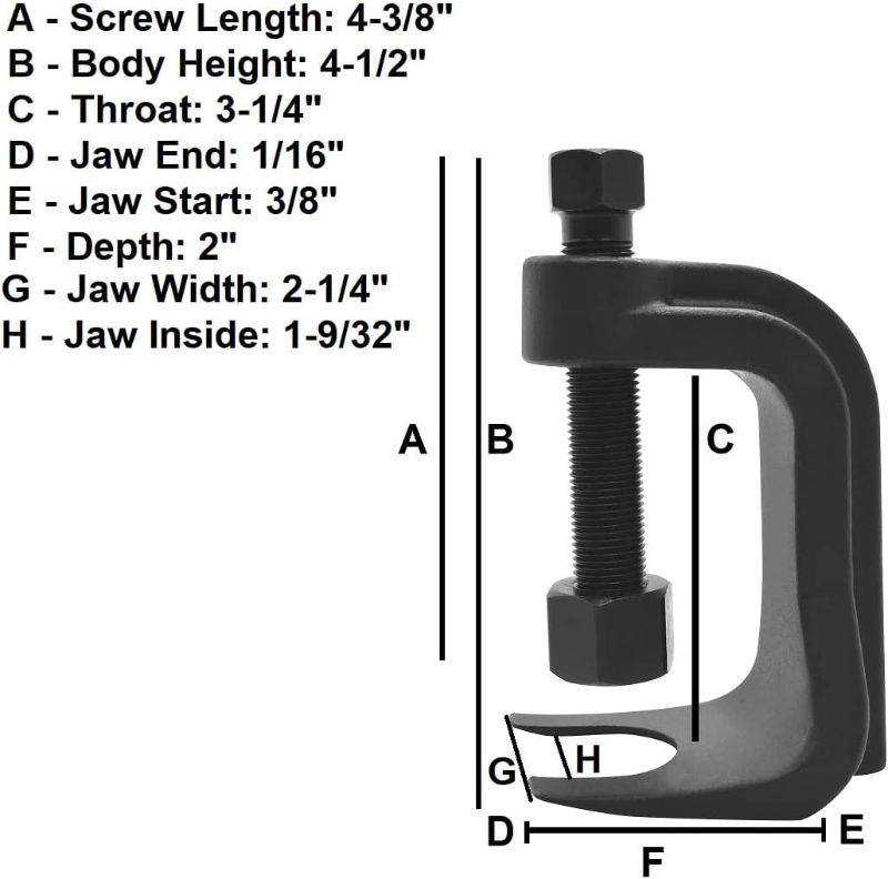 Photo 3 of (REA DFULL POST) Astro Tools 78912 Low Profile Ball Joint Separator, Black