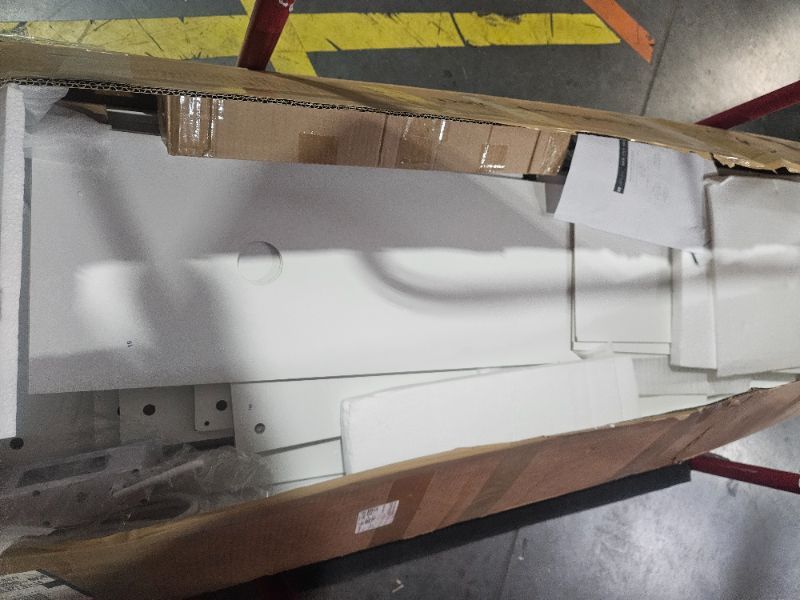 Photo 1 of **DAMAGED**READ NOTES**
YITAHOME Farmhouse TV Stand with Power Outlet, LED Light Entertainment Center
