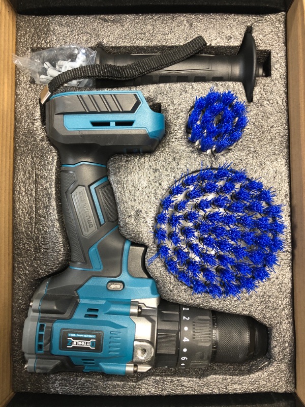 Photo 2 of (READ FULL POST) Cordless Power Drill for Makita 18v Battery: 3 Modes Electric Power Driver/Drill Kit Tool, 1/2 Inch Keyless Chuck Cordless Impact Drill Set, 20 Position, Variable Speed, for Home, Garden(No Battery)
