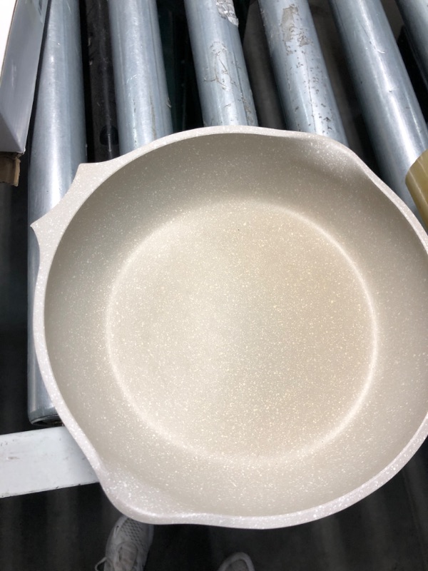 Photo 1 of **MISSING HANDLE** KOLEX Nonstick Frying Pan Skillet, 9.5-Inch Non Stick Granite Egg Pan Omelet Pans, Healthy Stone Cookware Chef's Pan