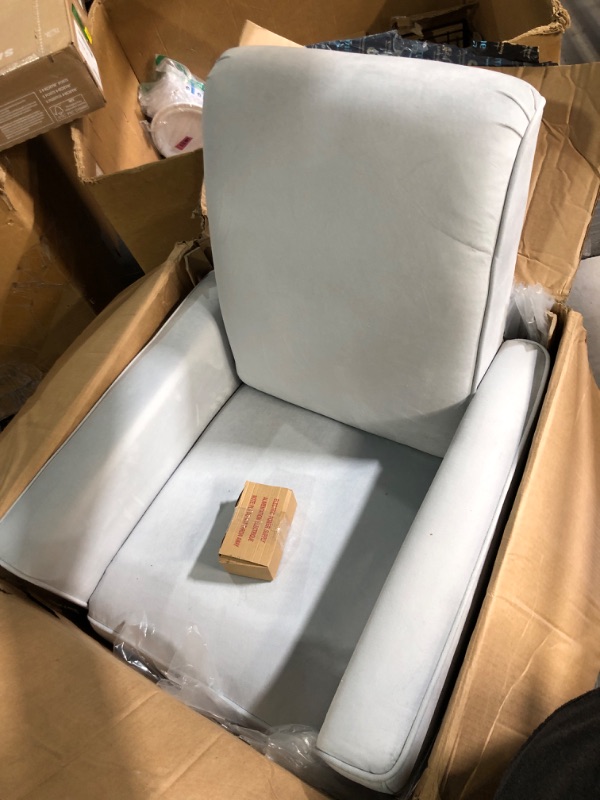 Photo 2 of **TRUCK/TRAILER PICK UP ONLY** (READ FULL POST) Evolur Harlow Deluxe Upholstered Plush Seating Glide Rocker, Swivel, Power Recliner with USB Port, Greenguard Gold Certified, Glider Chair for Nursery in Misty Grey
