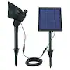 Photo 1 of 150-300 Lumens Black LED High-Low Metal Outdoor Solar Spotlight
