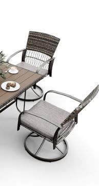 Photo 1 of (READ FULL POST) Pamapic 2 Piece Patio Dining Set - Swivel Rocker Chairs,Removable Cushions(Gray)