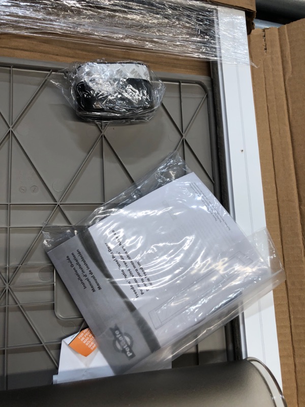 Photo 3 of ***USED - LIKELY MISSING PARTS - UNABLE TO VERIFY FUNCTIONALITY***
PetSafe Doggy Door for Sliding Glass Doors, Large Dog Pet Door for Sliding Glass Door, Aluminum Patio Panel Insert, Adjustable Height 75 7/8" to 81", Doggie Door for Sliding Door (White)