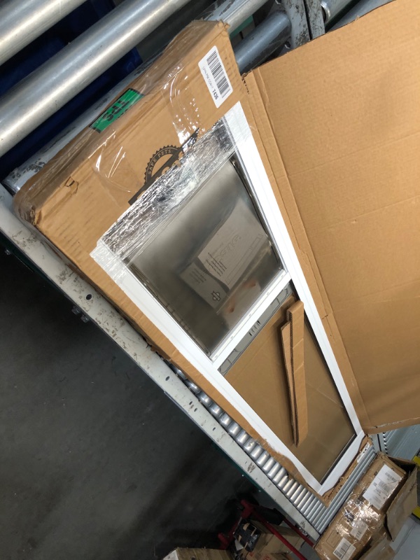 Photo 5 of ***USED - LIKELY MISSING PARTS - UNABLE TO VERIFY FUNCTIONALITY***
PetSafe Doggy Door for Sliding Glass Doors, Large Dog Pet Door for Sliding Glass Door, Aluminum Patio Panel Insert, Adjustable Height 75 7/8" to 81", Doggie Door for Sliding Door (White)