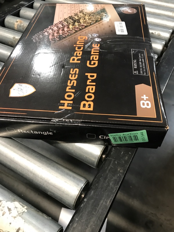 Photo 1 of HOROW Metal Horse Racing Board Game Card Board Game Finish Line Luxury Edition Solid Wood Race Game Board 11 Batches of Metal Model Horses 2 Sets of Dice and 2 Boxes of Cards…