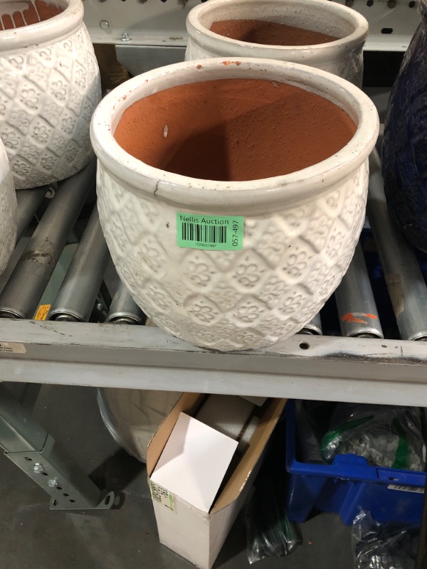 Photo 1 of ***STOCK PHOTO REFERENCE ONLY***Ceramic Planter White- 12 in