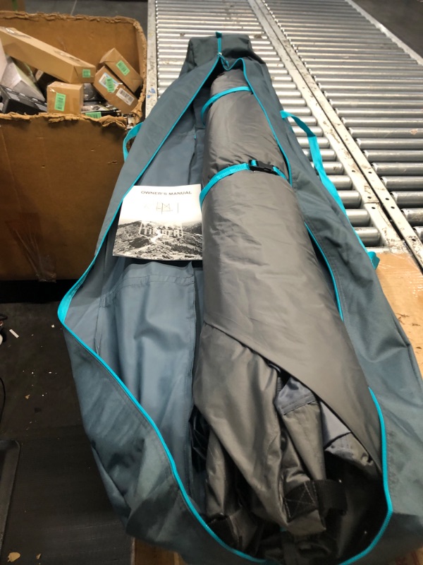 Photo 1 of TIMBER RIDGE Instant Pop Up Hub Tent, 4 Person Portable Weather Resistant Camping Tent, 60 Second Set-Up, Easy Up Tents with Rain Fly and Carry Bag, Blue