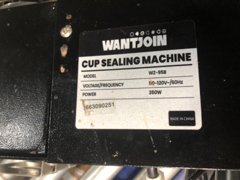 Photo 5 of ***HEAVILY USED AND DIRTY - DOESN'T TURN ON - UNABLE TO TROUBLESHOOT - SEE PICTURES - LIKELY MISSING PARTS***
WantJoin Cup Sealing Machine Full Automatic Cup Sealer Machine 90/95mm Electric Cup Sealing Machine 500-600 Cups/H Digital Control LCD Panel Cup 