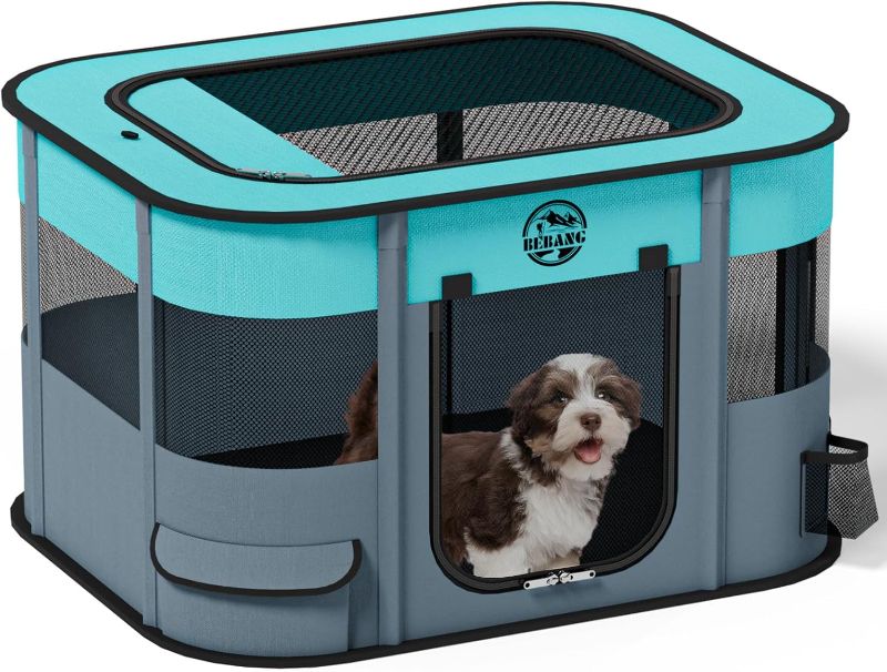 Photo 1 of 
Dog Playpen, Puppy Play Pen Indoors Pet Playpens Outdoor Small Dogs Portable Foldable Crate Kennel House for Medium Large Cats Rabbit