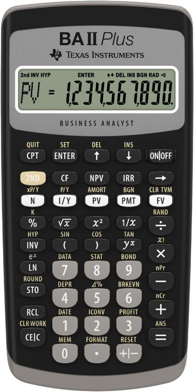 Photo 1 of 
Texas Instruments BA II Plus Financial Calculator, Black Medium