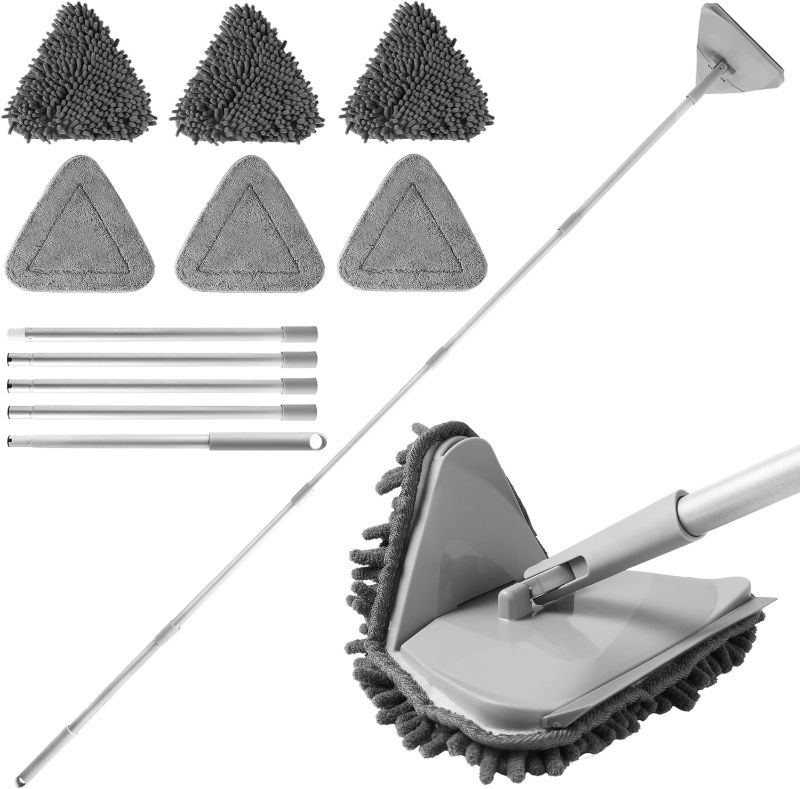 Photo 1 of 
BOOMJOY Wall Cleaner Mop with 82 Inches Long Handle, Baseboard Cleaner Tool Duster with Squeegee, Ceiling Cleaning Tool with 6 Replacement Pads