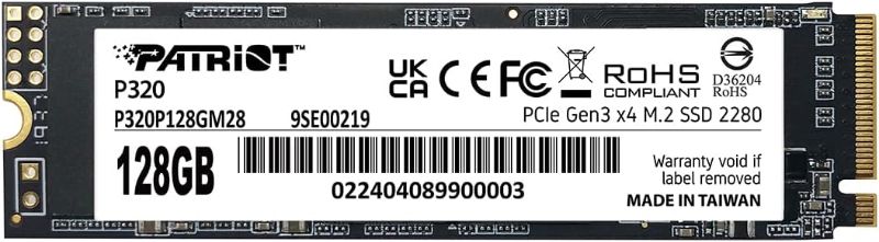 Photo 1 of 
Patriot P320 128GB Internal SSD - NVMe PCIe Gen 3x4 - M.2 2280 - Solid State Drive - P320P128GM28
Capacity:Capacity: 128GB