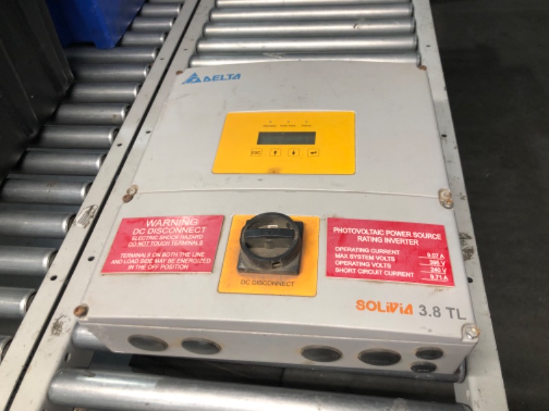 Photo 10 of ***HEAVILY USED - UNTESTED - SEE COMMENTS***
Delta Group Solar Delta SOLIVIA-3800TL 3.8KW 1-MPPT Inverter