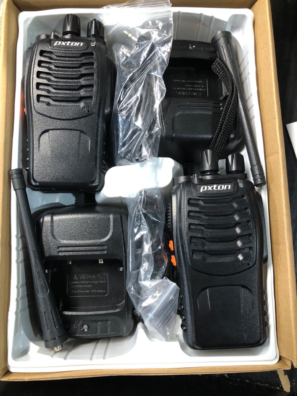 Photo 2 of ** TURNS ON DIDNT TESTRANGE** PXTON Walkie Talkies Long Range for Adults with Earpieces