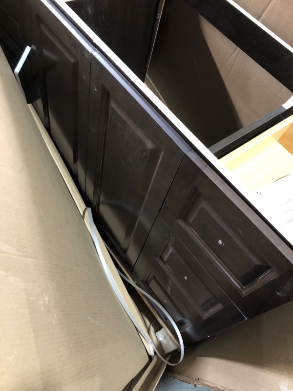 Photo 3 of *** NO TOP INCLUDED** ** DENTED DRAWER**dAMAGED bACK**  Northwood 49 in. W x 19 in. D x 38 in. H Single Sink Bath Vanity in Dusk with Silver Ash Engineered Solid Surface Top
1.2k
