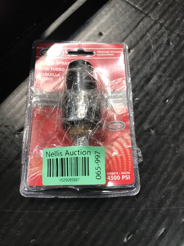 Photo 3 of ** USED DIRTY** Simpson Cleaning 80144 4500 PSI Universal Turbo Pressure Washer Nozzle, 1/4-Inch Quick Connect, Hot- or Cold-Water Use